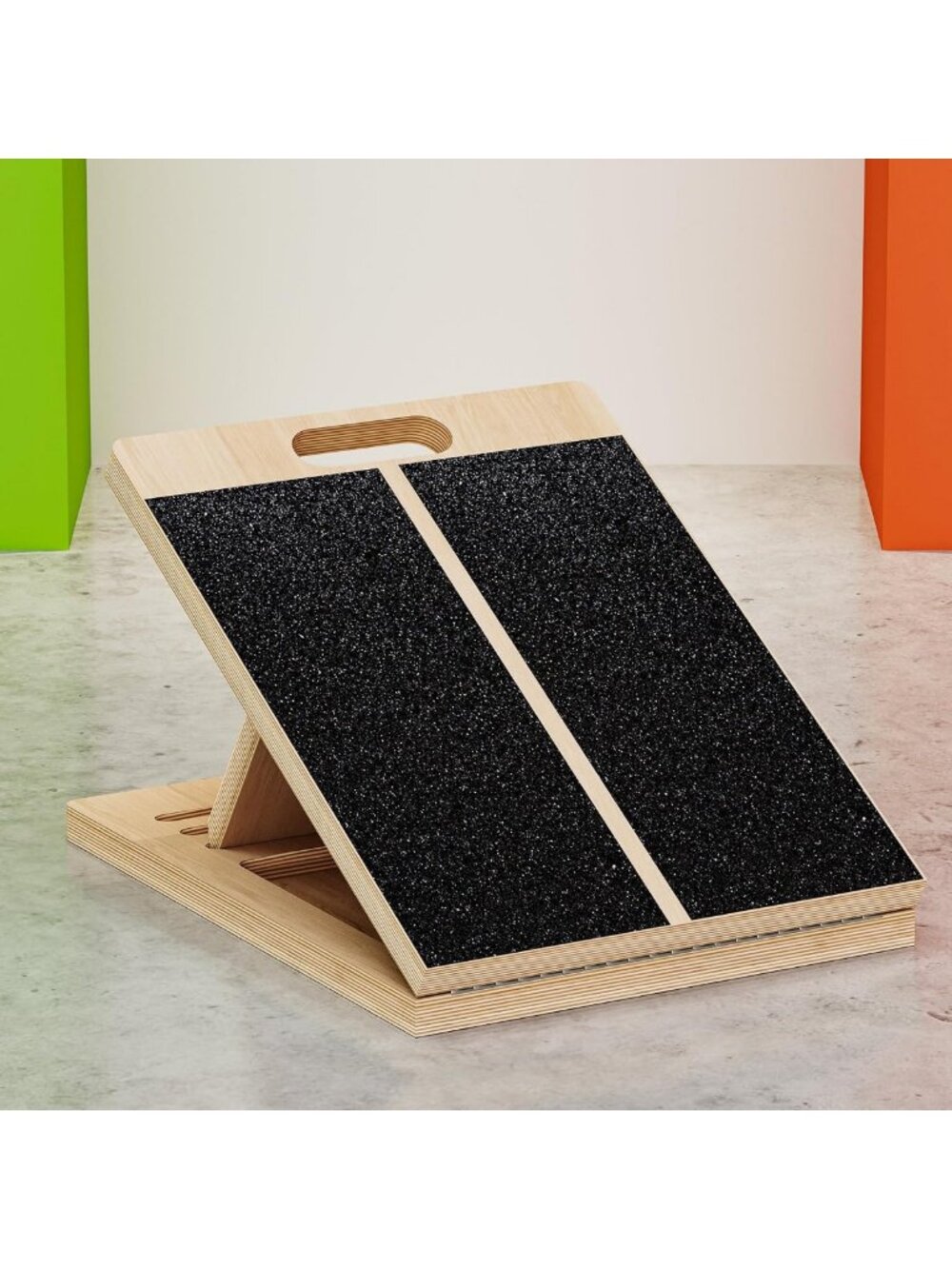 Wooden Slant Board for Calf Stretching & Foot Mobility - Portable Fitness Wedge
